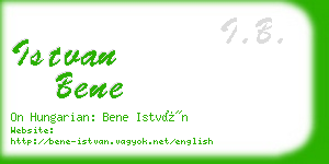 istvan bene business card